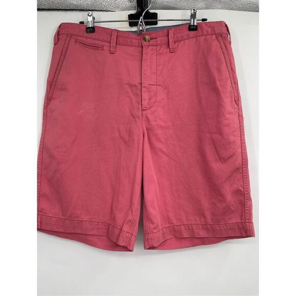 Polo Ralph Lauren Red Stretch Cotton Twill Relaxed Fit Chino Shorts Size 33 - Picture 1 of 7